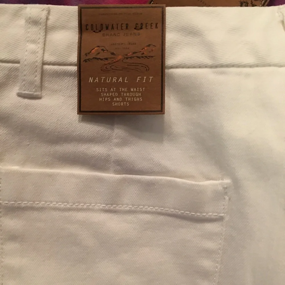 Coldwater Creek White Denim Shorts NWT